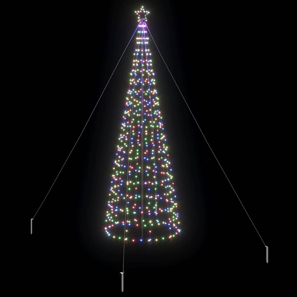 LED Kerstboom met Grondspiesjes Multikleur 400 cm IJzer