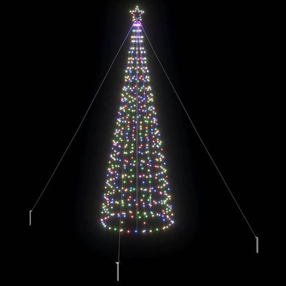 LED Kerstboom met Grondspiesjes Multikleur 400 cm IJzer