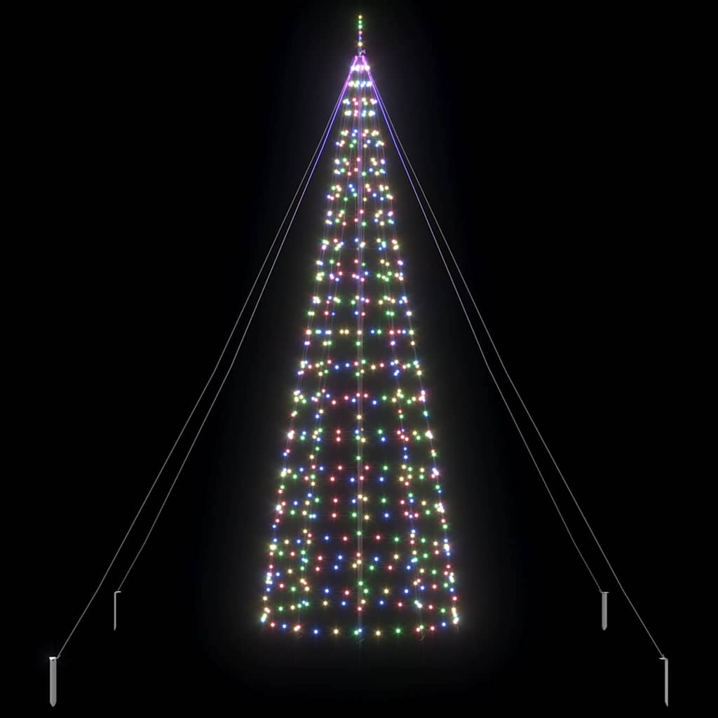 LED Kerstboom met Grondspiesjes Multikleur 400 cm IJzer