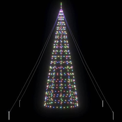 LED Kerstboom met Grondspiesjes Multikleur 400 cm IJzer