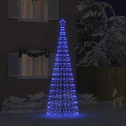 LED Kerstboom met Grondspiesjes met 800 LED Blauw 400 cm IJzer