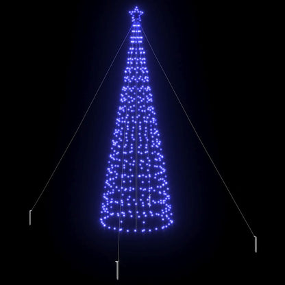 LED Kerstboom met Grondspiesjes met 800 LED Blauw 400 cm IJzer