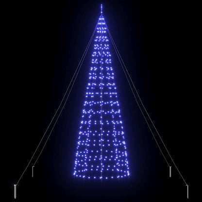 LED Kerstboom met Grondspiesjes met 800 LED Blauw 400 cm IJzer