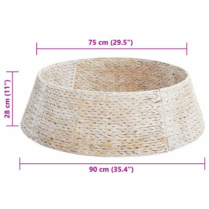 Kerstboomkraag Wit 90 x 90 x 28 cm Waterhyacint