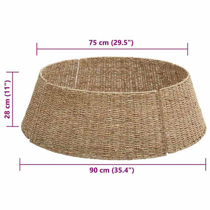 Kerstboomkraag Bruin 90 x 90 x 28 cm Zeegras