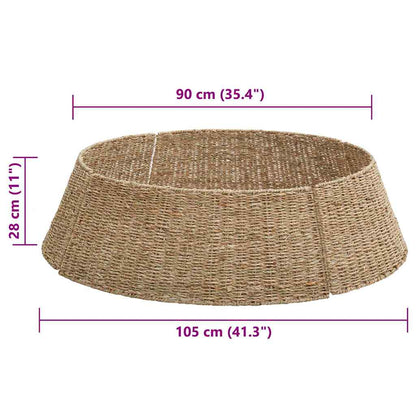 Kerstboomkraag Bruin 105 x 105 x 28 cm Zeegras