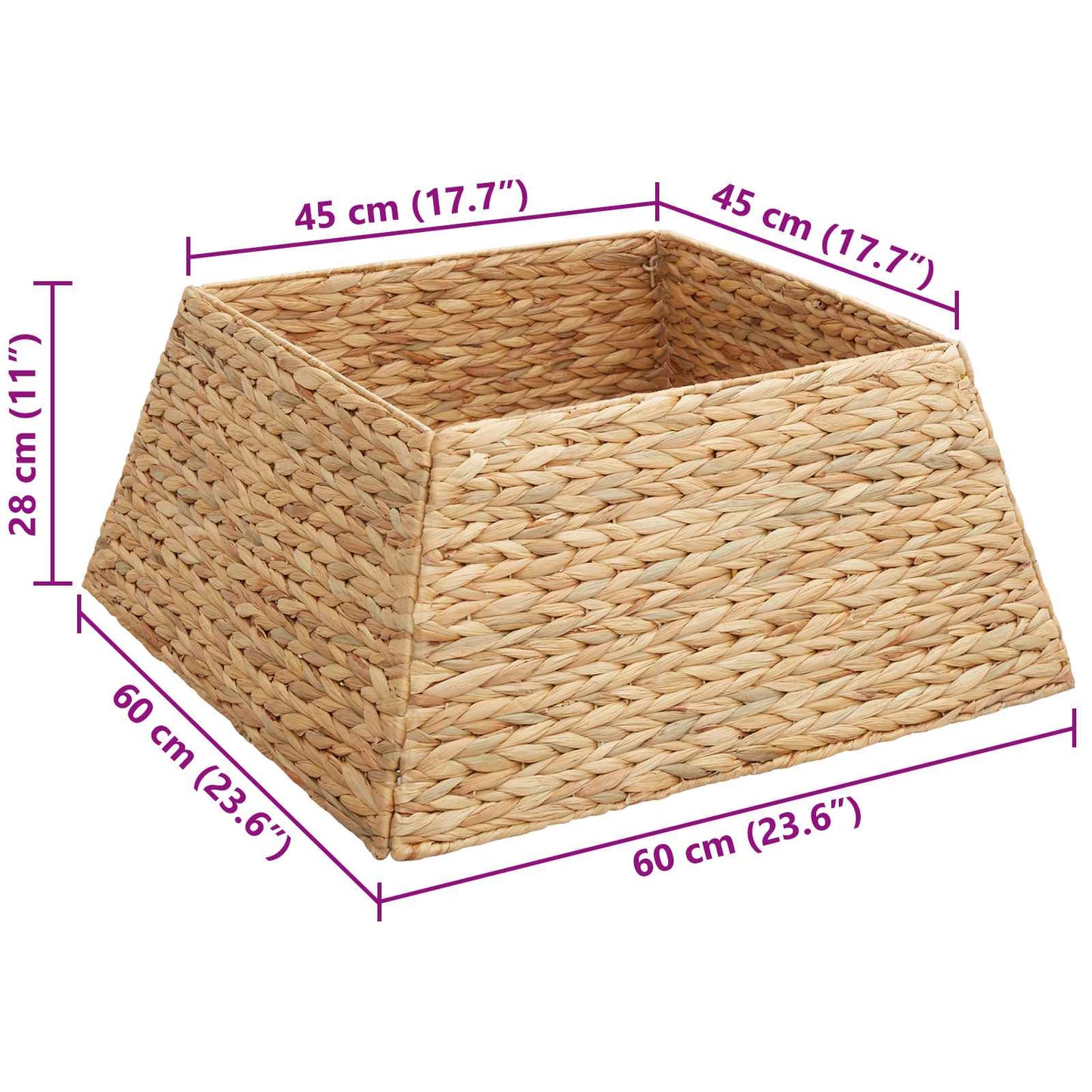 Kerstboomkraag Bruin 60 x 60 x 28 cm Waterhyacint