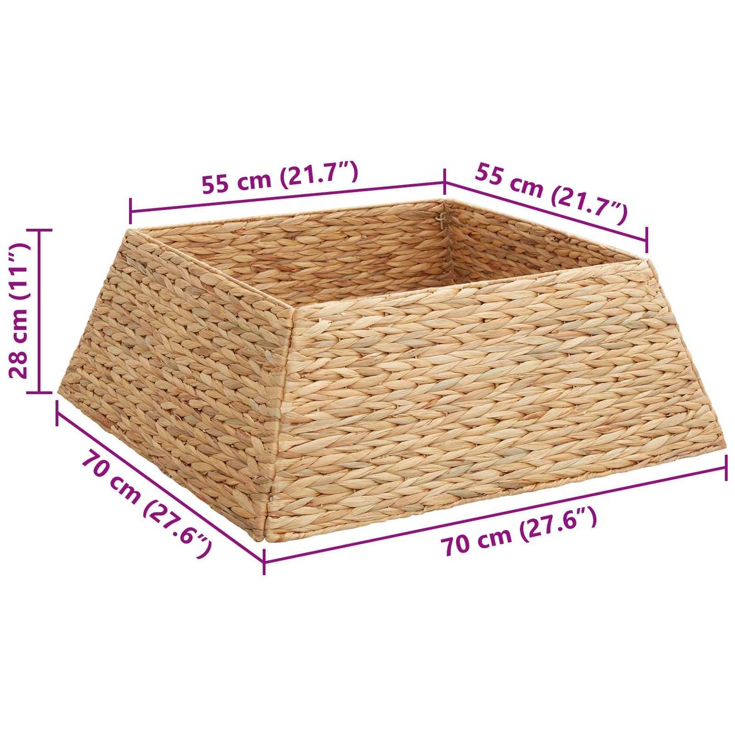 Kerstboomkraag Bruin 70 x 70 x 28 cm Waterhyacint