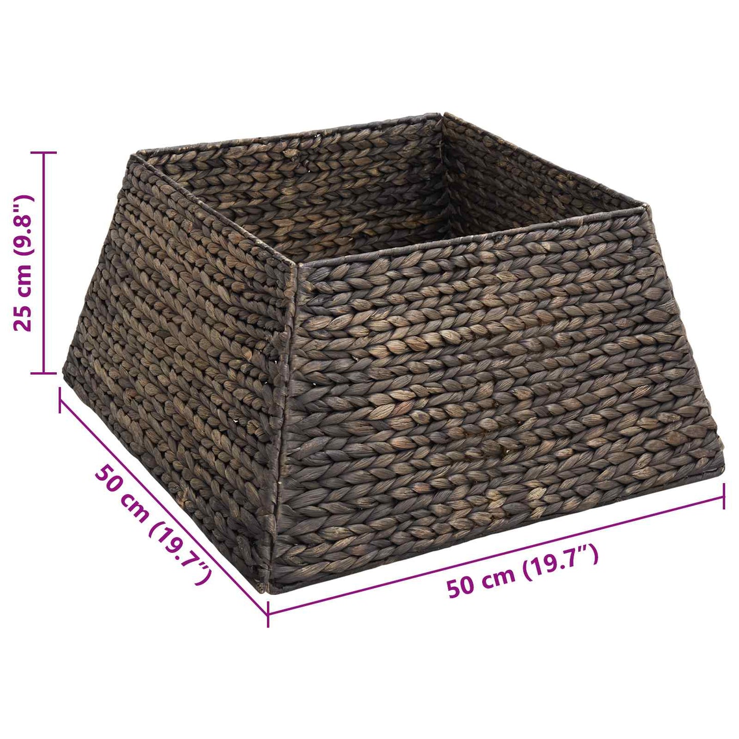 Kerstboomkraag Zwart 50 x 50 x 25 cm Waterhyacint