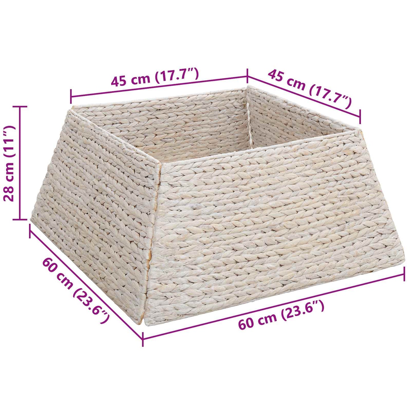 Kerstboomkraag Wit 60 x 60 x 28 cm Waterhyacint