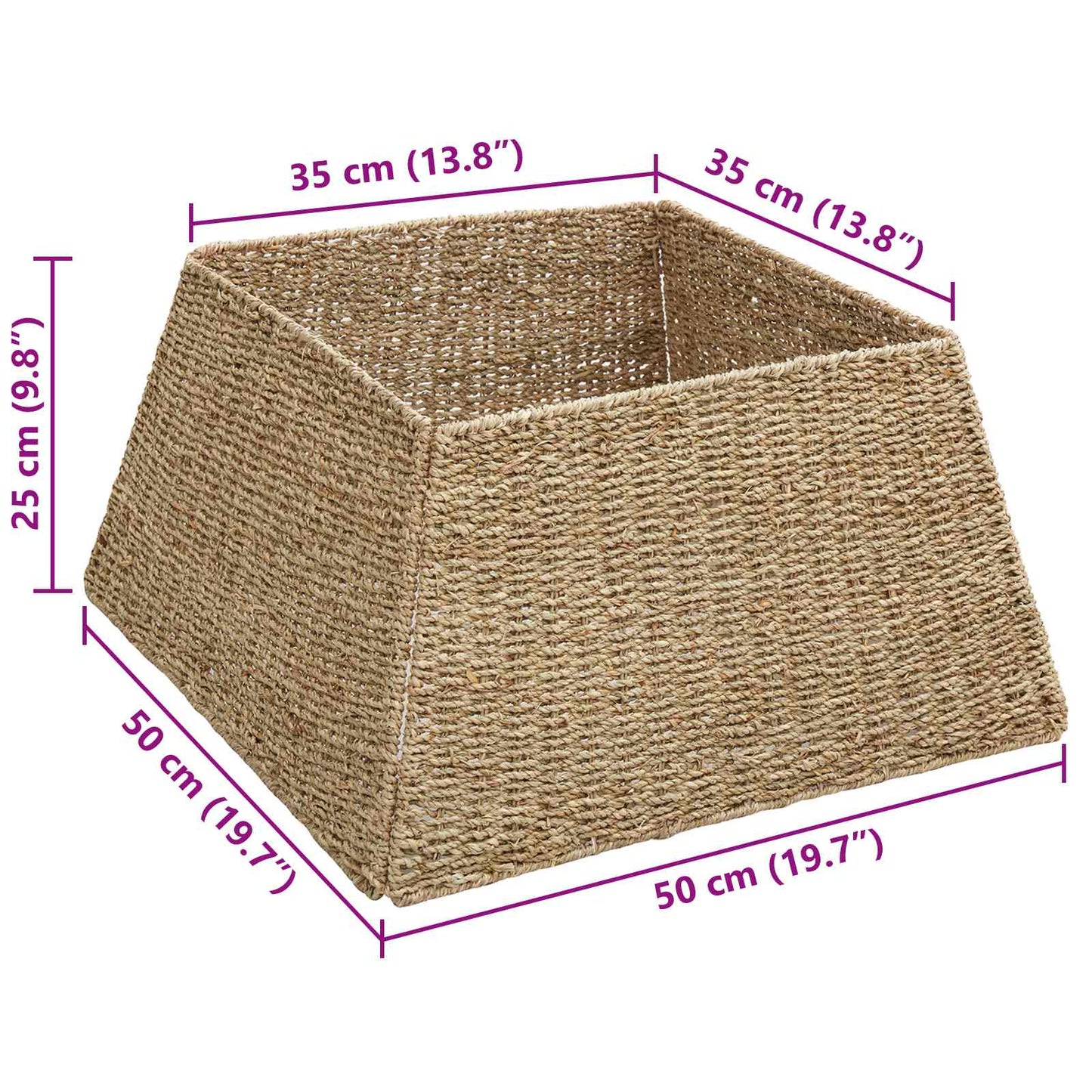 Kerstboomkraag Bruin 50 x 50 x 25 cm Zeegras