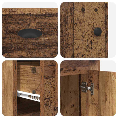 Bureau met kast Oud Hout 154,5 x 50 x 75 cm Bewerkt hout