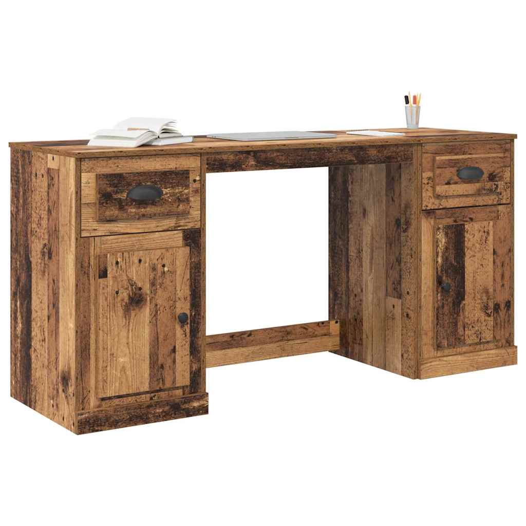 Bureau met kast Oud Hout 154,5 x 50 x 75 cm Bewerkt hout