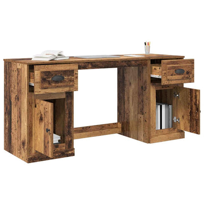 Bureau met kast Oud Hout 154,5 x 50 x 75 cm Bewerkt hout