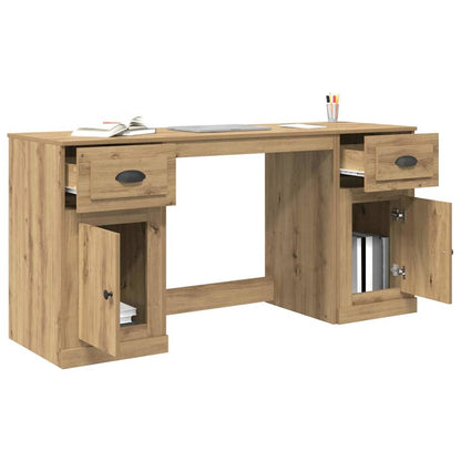 Bureau met kast Artisan Eiken 154,5 x 50 x 75 cm Bewerkt hout