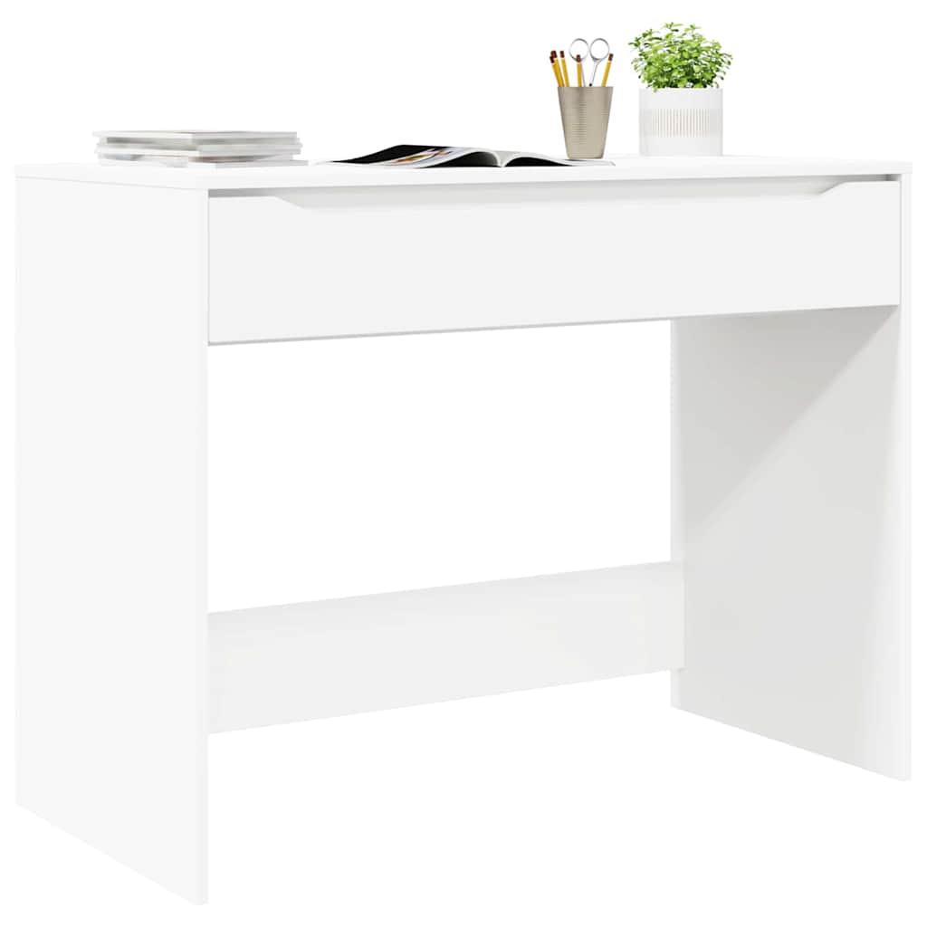Bureau met lade met opslag Wit 100 x 50 x 78 cm Bewerkt hout