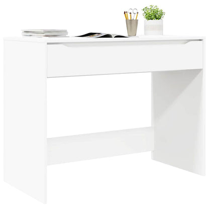 Bureau met lade met opslag Wit 100 x 50 x 78 cm Bewerkt hout