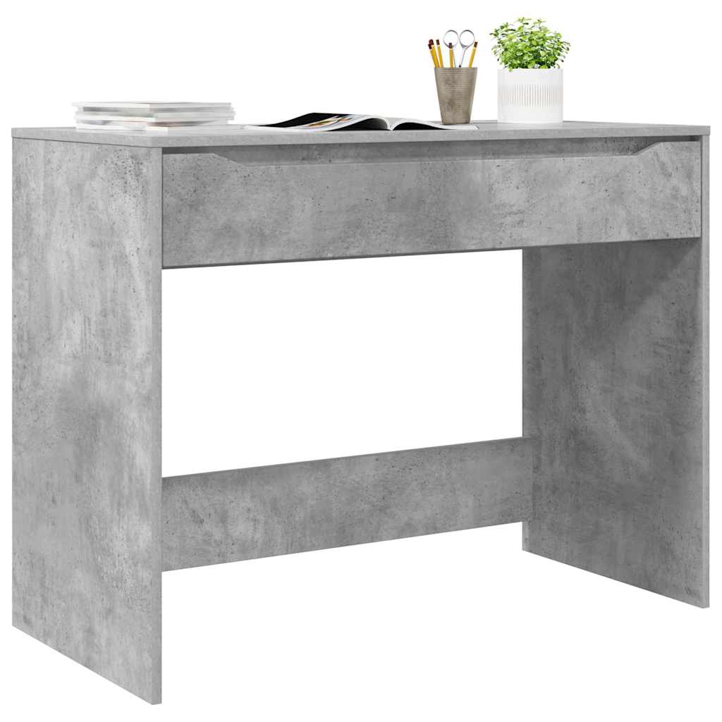 Bureau met lade Beton Grijs 100 x 50 x 78 cm Bewerkt hout
