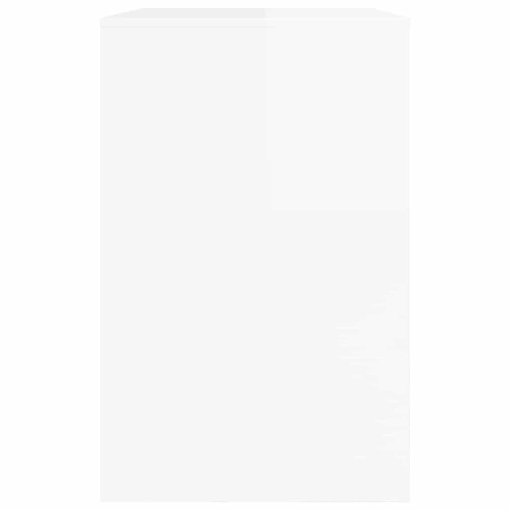 Bureau met lade Hoogglans wit 100 x 50 x 78 cm Bewerkt hout