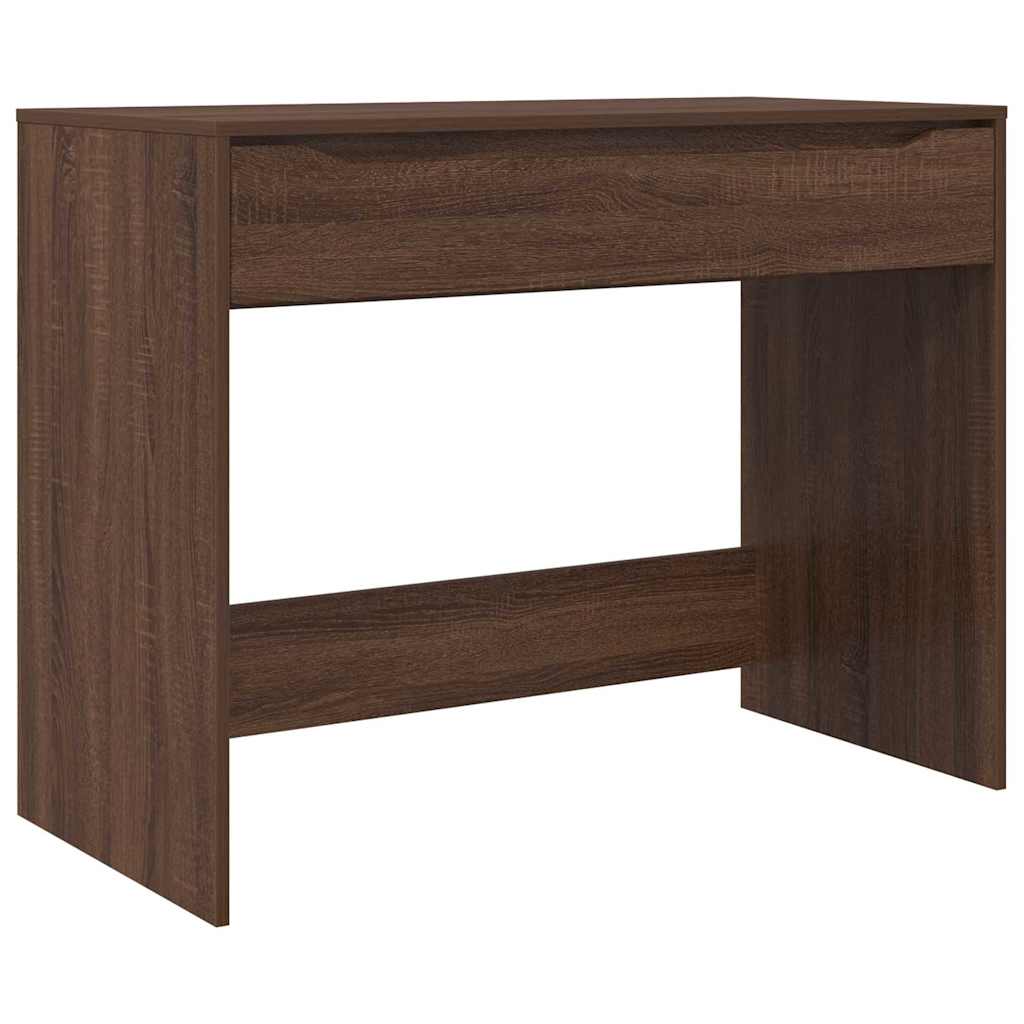 Bureau met lade Bruin Eiken 100 x 50 x 78 cm Bewerkt hout