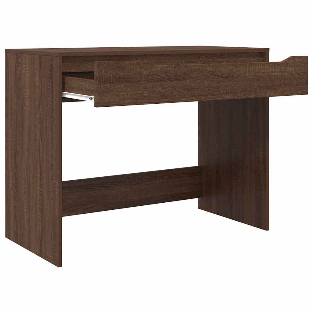 Bureau met lade Bruin Eiken 100 x 50 x 78 cm Bewerkt hout