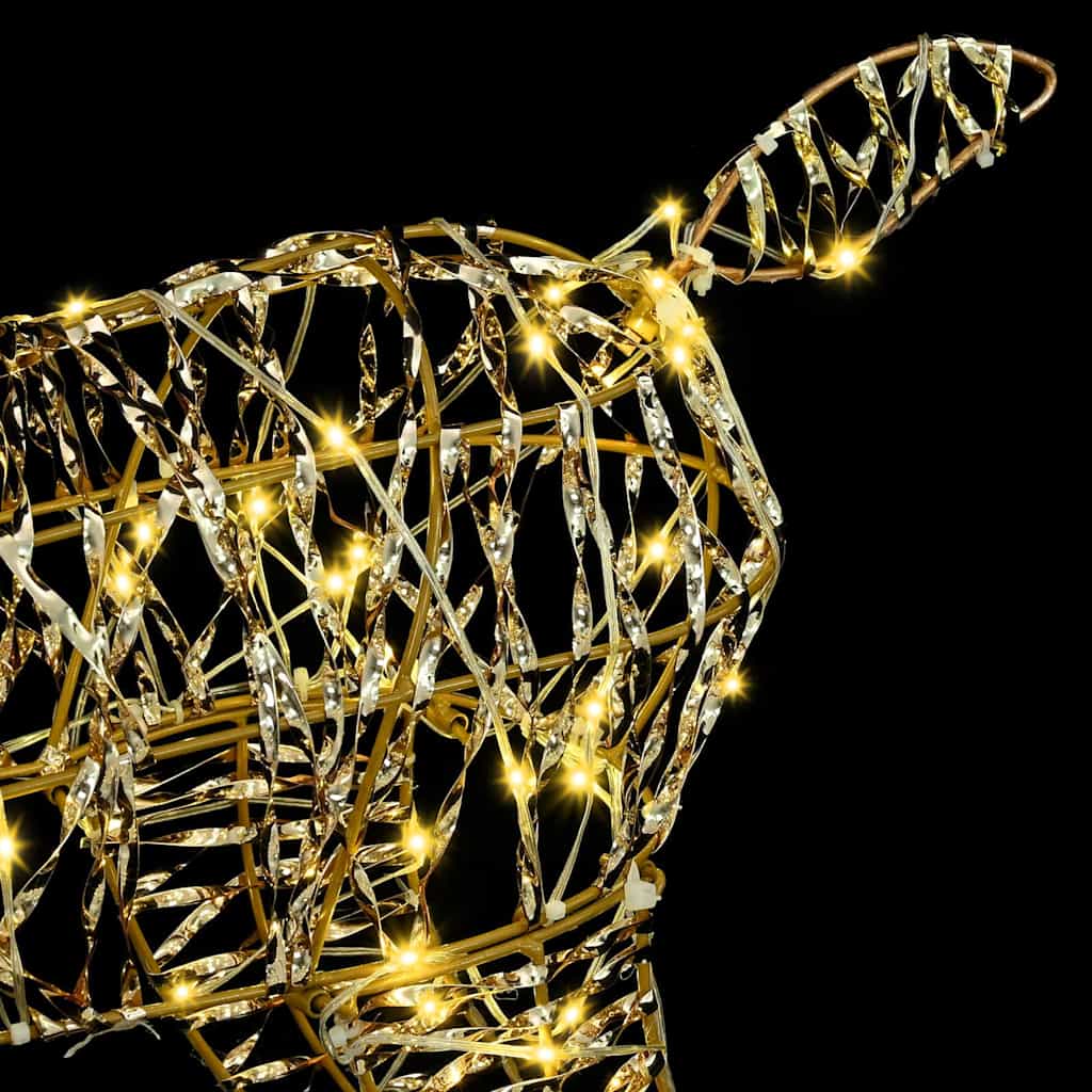 3D Rendier met 140 LED Warmwit 128 cm PET