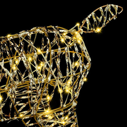 3D Rendier met 140 LED Warmwit 128 cm PET