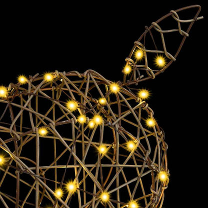 3D Rendier met 250 LED Warmwit 180 cm Rattan