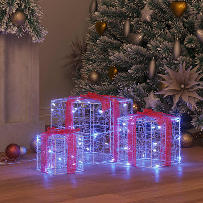 Cadeau Doos met 60 LED 3 pcs Blauw 20 x 20 x 20 cm Acryl