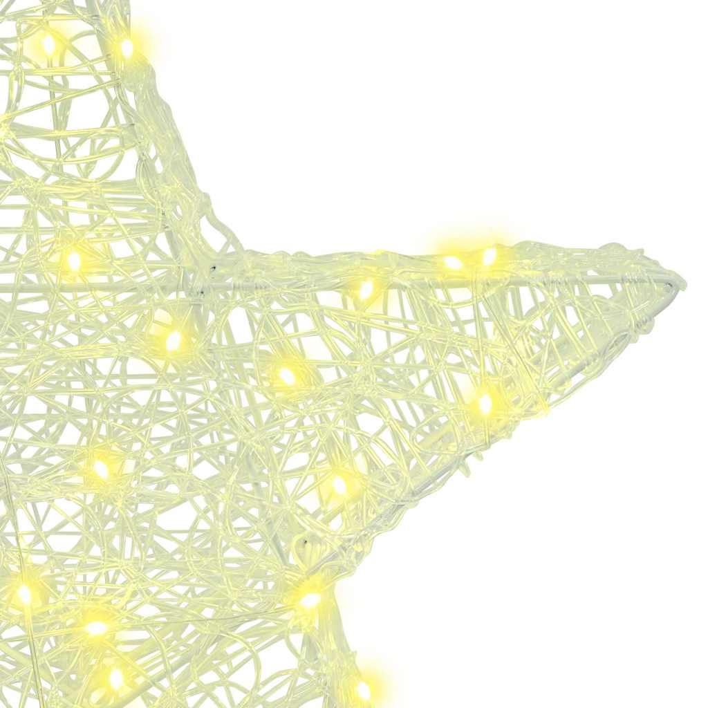 3D Ster met 50 LED Warmwit 55 x 53,5 x 10 cm Acryl