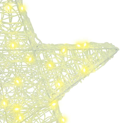 3D Ster met 50 LED Warmwit 55 x 53,5 x 10 cm Acryl