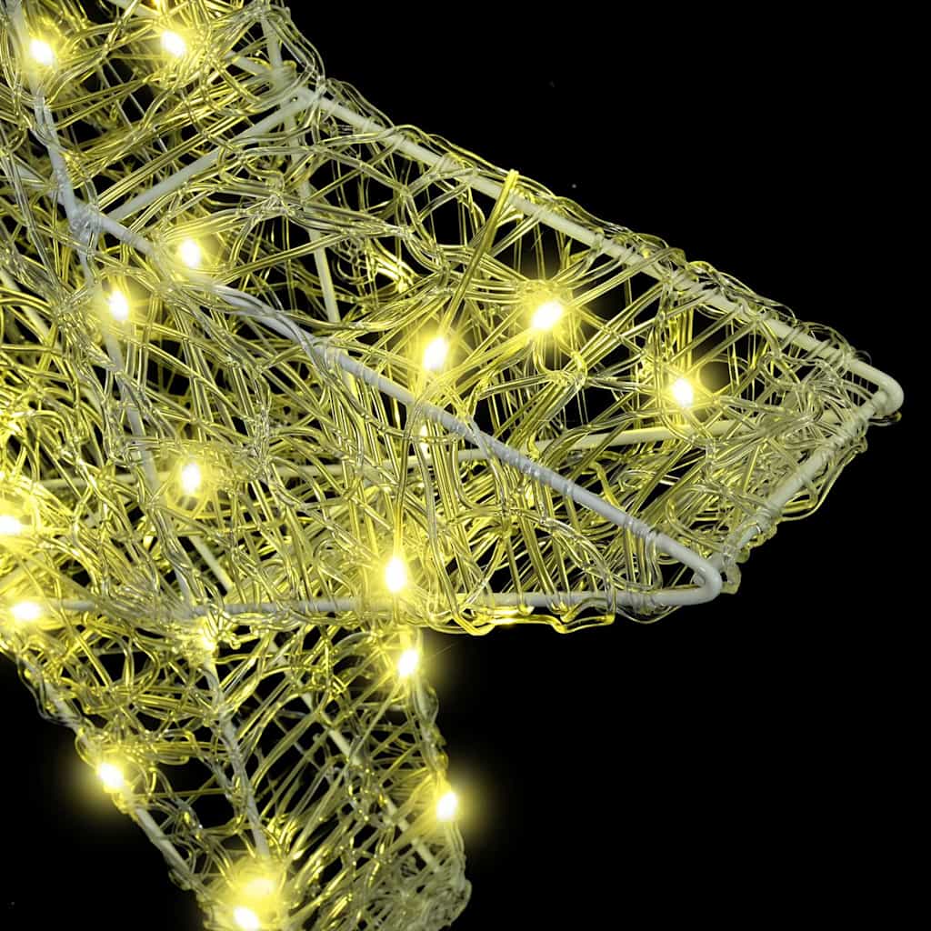 3D Ster met 50 LED Warmwit 55 x 53,5 x 10 cm Acryl