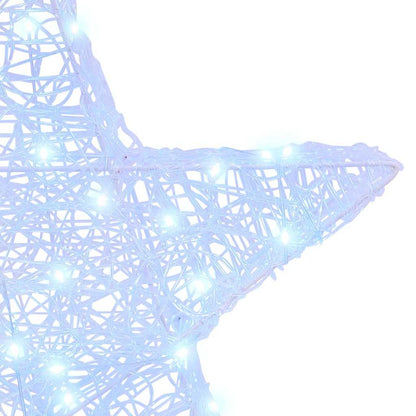 3D Ster met 50 LED Koudwit 55 x 53,5 x 10 cm Acryl