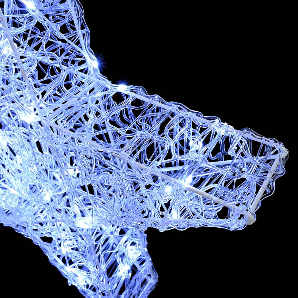 3D Ster met 50 LED Koudwit 55 x 53,5 x 10 cm Acryl