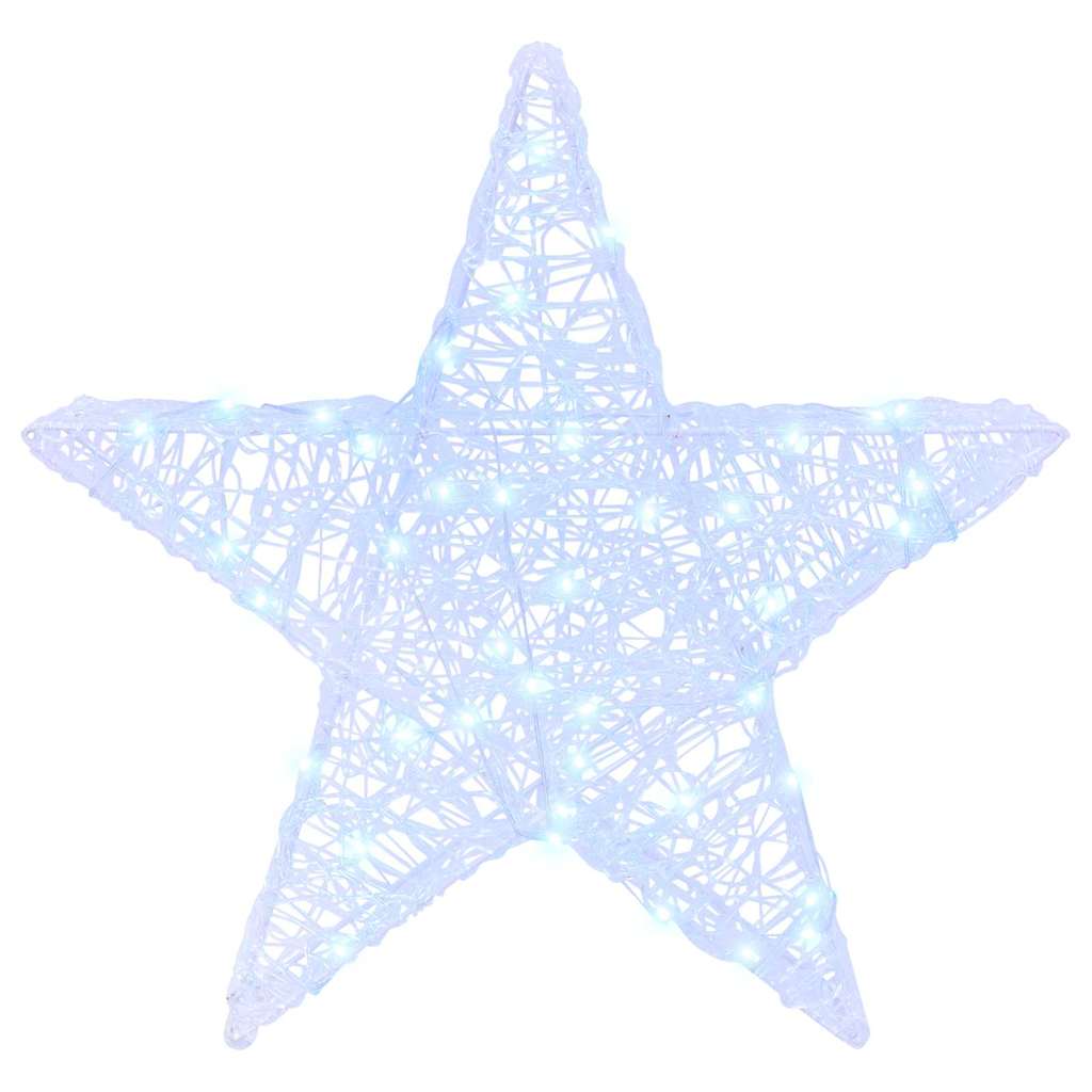 3D Ster met 50 LED Koudwit 55 x 53,5 x 10 cm Acryl