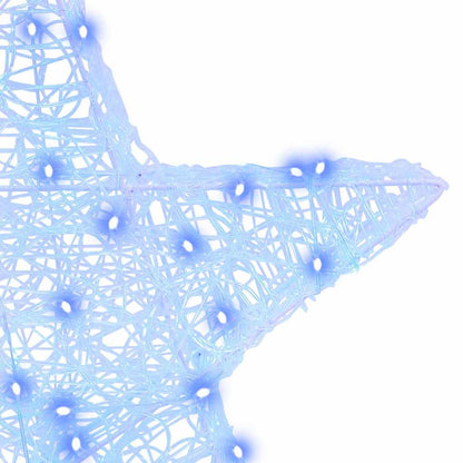 3D Ster met 50 LED Blauw 55 x 53,5 x 10 cm Acryl