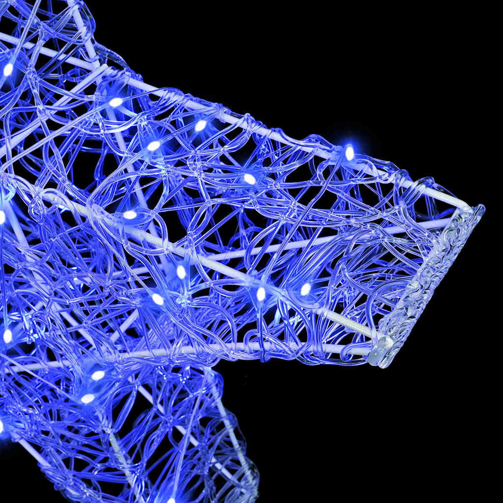 3D Ster met 50 LED Blauw 55 x 53,5 x 10 cm Acryl