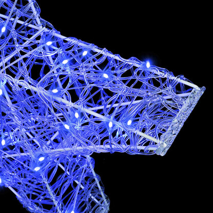 3D Ster met 50 LED Blauw 55 x 53,5 x 10 cm Acryl