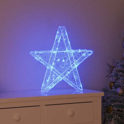 3D Ster met 50 LED Blauw 55 x 53,5 x 10 cm Acryl