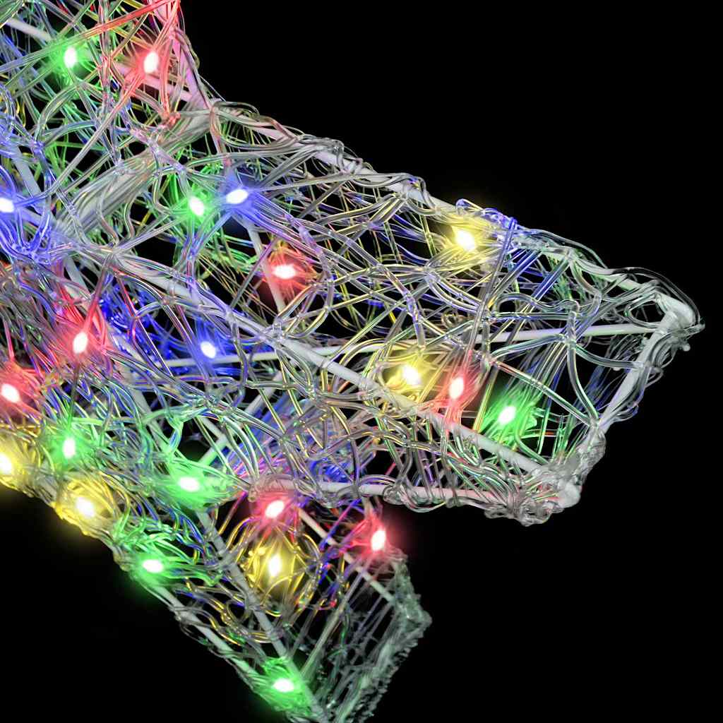 3D Ster met 50 LED Multikleur 55 x 53,5 x 10 cm Acryl