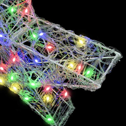 3D Ster met 50 LED Multikleur 55 x 53,5 x 10 cm Acryl