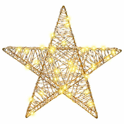 3D Ster met 50 LED Warmwit 55 x 52.5 x 9 cm PET