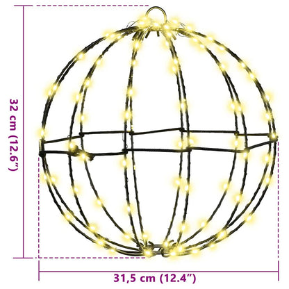 Bal met 96 LED Warmwit 30 cm Metaal