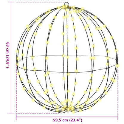 Bal met 192 LED Warmwit 60 cm Metaal