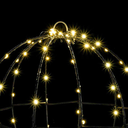 Bal met 192 LED 2 pcs Warmwit 32 cm Metaal