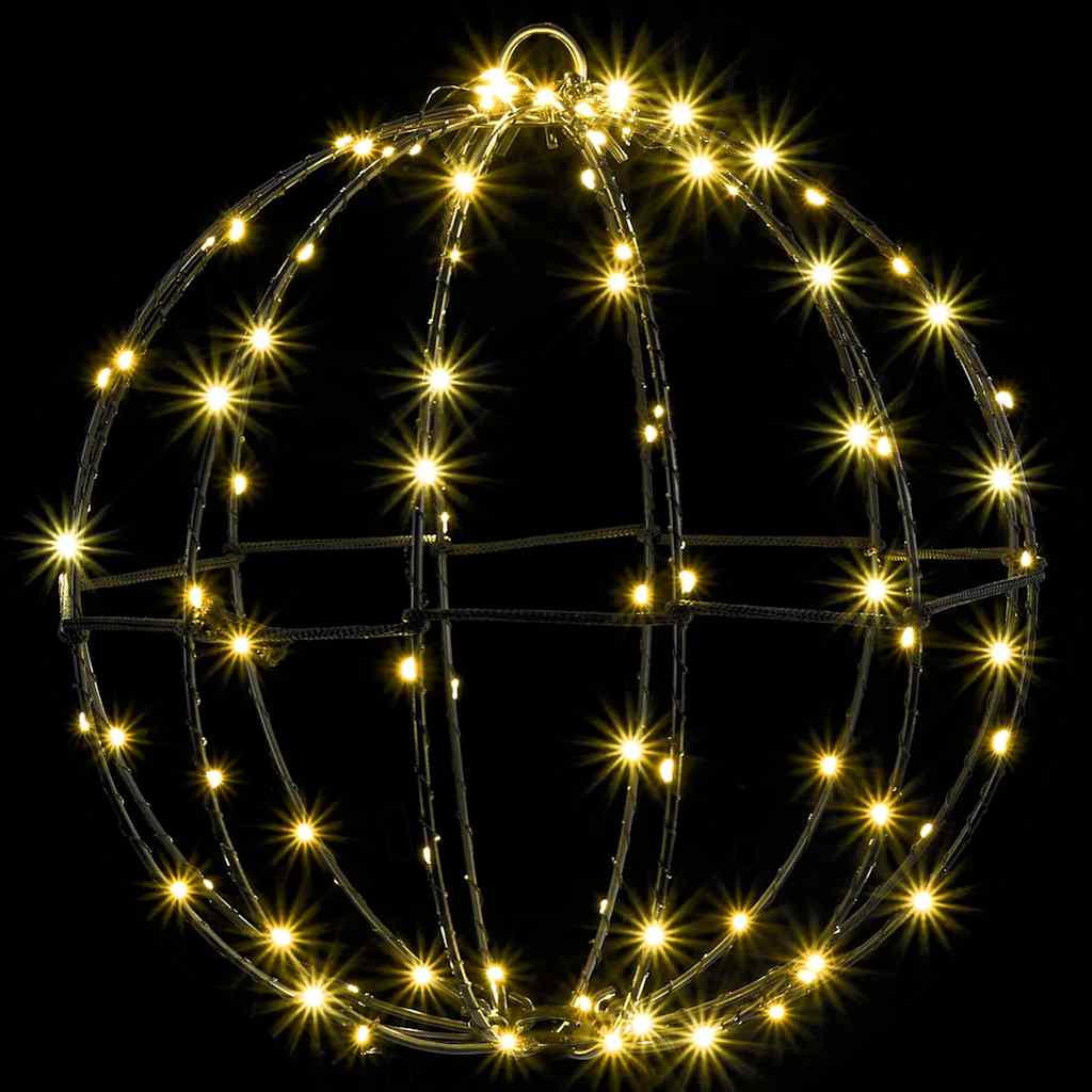 Bal met 192 LED 2 pcs Warmwit 32 cm Metaal