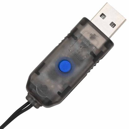 Bal met 192 LED 2 pcs Warmwit 43,5 cm Metaal