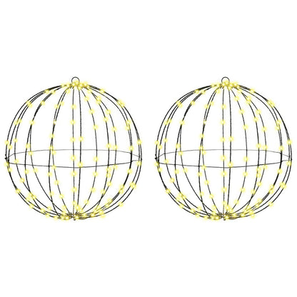 Bal met 320 LED 2 pcs Warmwit 50 cm Metaal