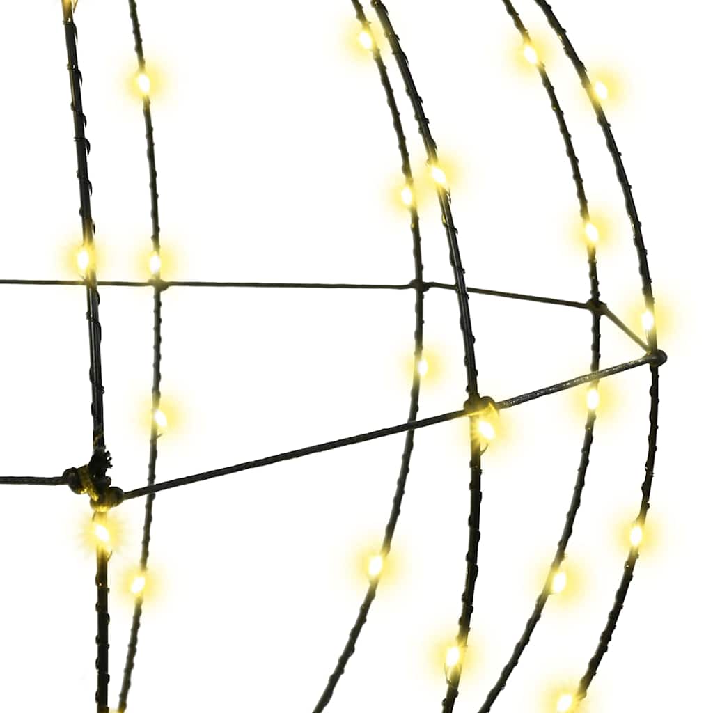 Bal met 384 LED 2 pcs Warmwit 60 cm Metaal