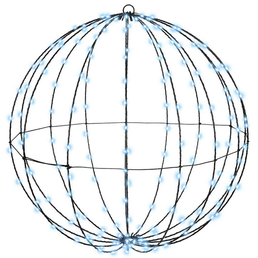 Bal met 192 LED Koudwit 60 cm Metaal